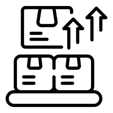 Parcel invoice icon outline vector. Inventory management イラスト素材