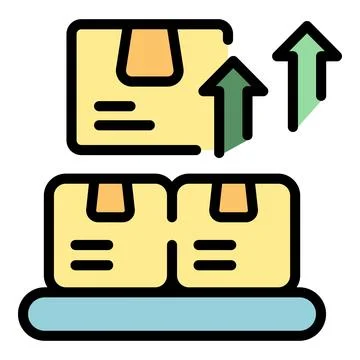 Parcel invoice icon vector flat イラスト素材