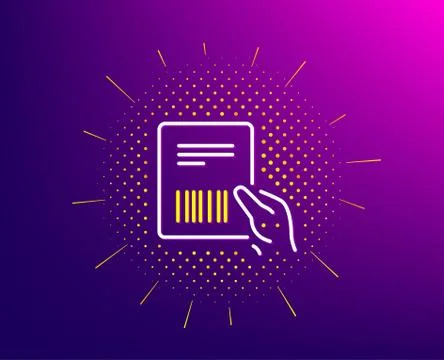 Parcel invoice line icon. Delivery document. Vector Illustrazione stock