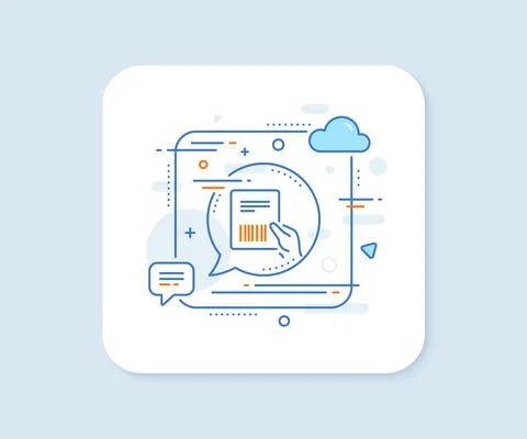 Parcel invoice line icon. Delivery document. Vector Stock Illustration