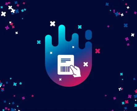 Parcel invoice simple icon. Delivery document. 库存插图
