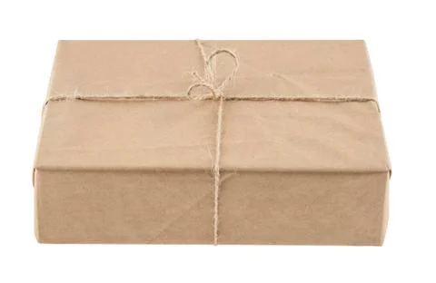 Parcel isolated on white background Stock Photos
