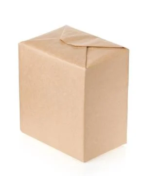 Parcel isolated on white Stock Photos