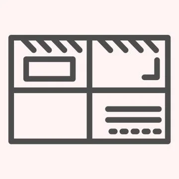 Parcel letter line icon. Postage light weight package. Postal service vector Stock Illustration