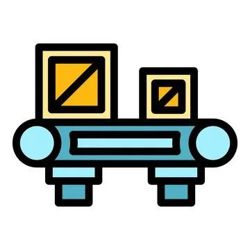 Parcel line icon vector flat Illustrazione stock