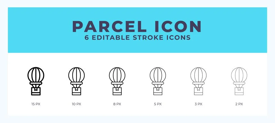 Parcel line icon vector illustration. Trendy styles. Illustrazione stock