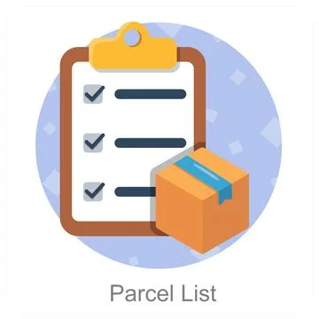 Parcel List and delivery icon concept イラスト素材