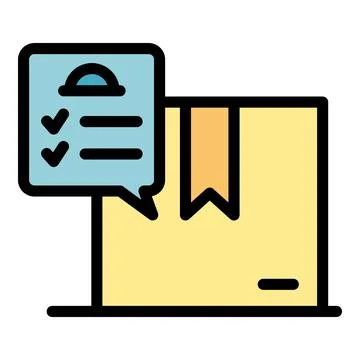 Parcel list icon vector flat イラスト素材