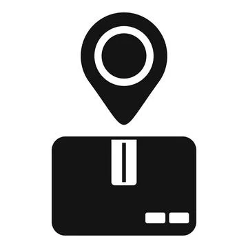 Parcel location delivery icon simple vector. Fast shipping Illustrazione stock