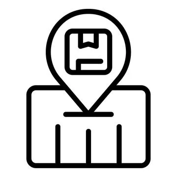 Parcel location icon outline vector. Delivery cargo 스톡 일러스트