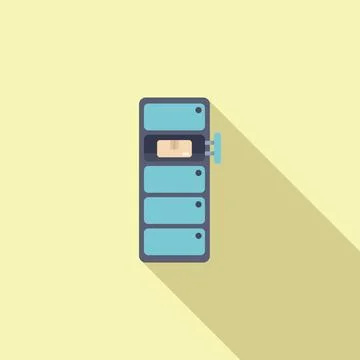 Parcel locker with open cell for delivery Stock Illustration