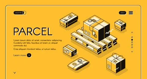 Parcel mail logistics delivery vector illustration Stock Illustration