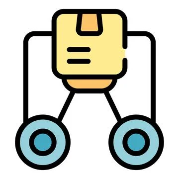 Parcel management icon vector flat Stock Illustration