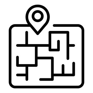 Parcel map icon outline vector. Cargo delivery Stock Illustration