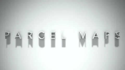 Parcel Maps 3D title animation with shadows on a white background Stock Footage 296744114