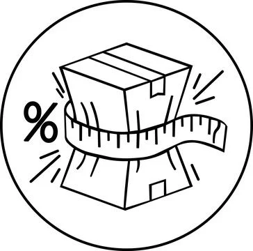 Parcel with measuring tape Stock Illustration