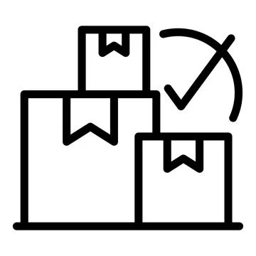 Parcel order icon outline vector. Fill form イラスト素材