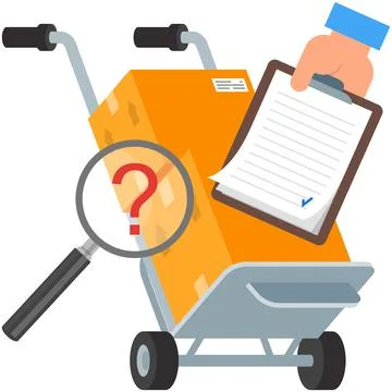 Parcel package box to door delivery service vector Stock Illustration
