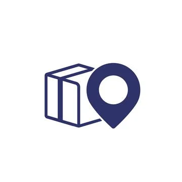 Parcel, package delivery icon on white, vector Stock Illustration