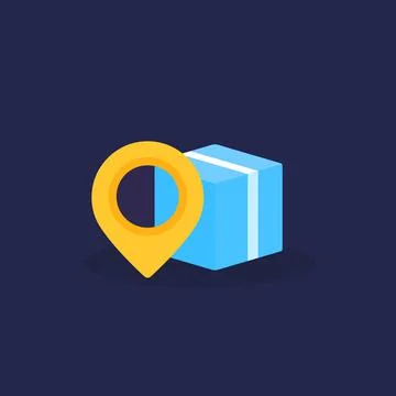 Parcel, package delivery vector icon Stock Illustration