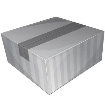 Parcel package sealed with tape Illustrazione stock