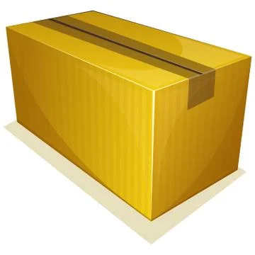 Parcel package sealed with tape Stock Illustration