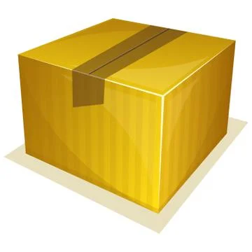 Parcel package sealed with tape Stock Illustration