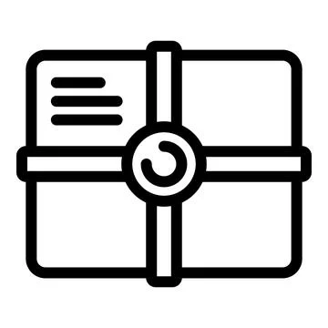 Parcel package sealing icon outline vector. Postal delivery service Stock Illustration
