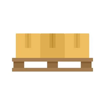 Parcel pallet icon flat isolated vector イラスト素材