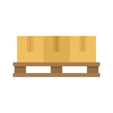 Parcel pallet icon flat isolated Illustrazione stock