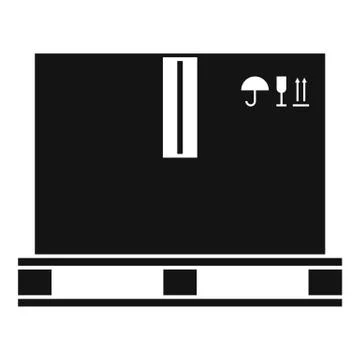 Parcel pallet icon, simple style 스톡 일러스트