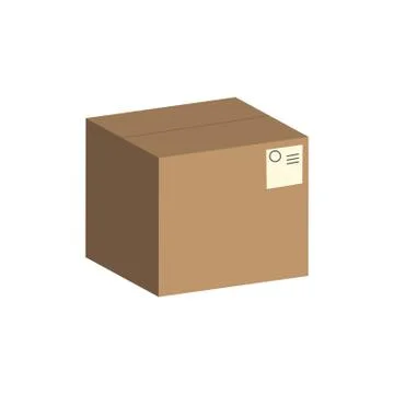 Parcel paper box vector Stock Illustration