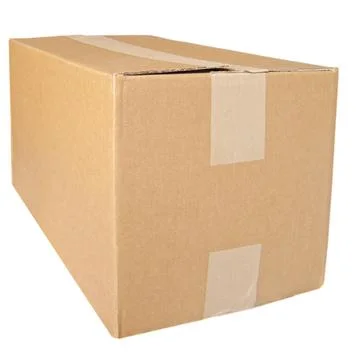 Parcel Parcel packet isolated over a white background Copyright: xZoonar.c... Foto stock