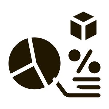 Parcel percentage chart icon Vector Glyph Illustration Stock Illustration