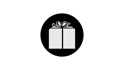 Parcel post black color simple shape circle animation white background Stock Footage 279098456