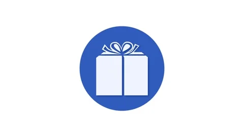 Parcel post icon blue color simple shape circle animation white background Stock Footage 279098458