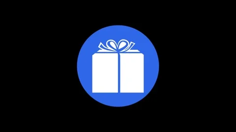 Parcel post icon blue color simple shape circle animation black background Stock Footage 279098459
