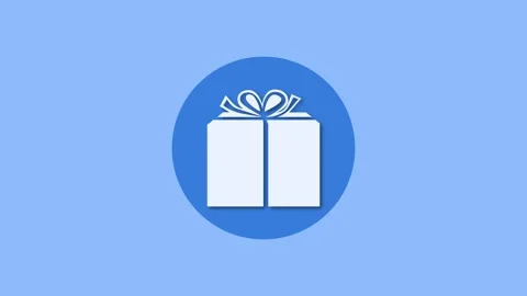 Parcel post icon blue color simple shape circle animation Stock Footage 279098462