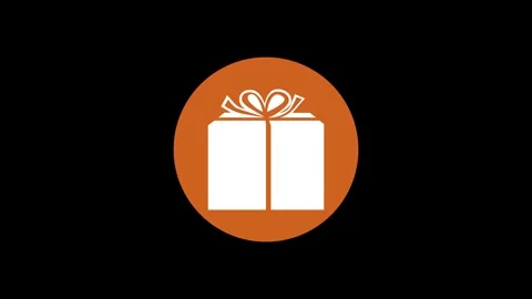 Parcel post icon brown color simple shape circle animation black background Stock Footage 279098460