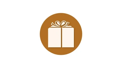 Parcel post icon brown color simple shape circle animation white background Stock Footage 279098461