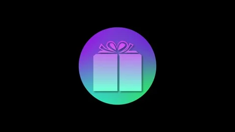 Parcel post icon colorful simple shape circle animation black background Stock Footage 279098467