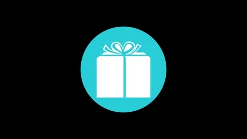 Parcel post icon cyan color simple shape circle animation black background Stock Footage 279098469