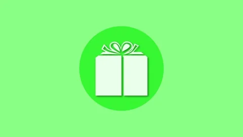 Parcel post icon green color simple shape circle animation Stock Footage 279098476