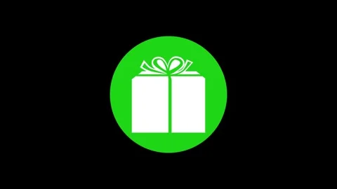 Parcel post icon green color simple shape circle animation black background Stock Footage 279098477