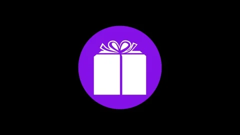 Parcel post icon purple color simple shape circle animation black background Stock Footage 279098484