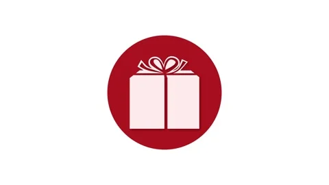 Parcel post icon red color simple shape circle animation white background Stock Footage 279098486