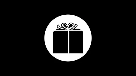 Parcel post icon white color simple shape circle animation black background Stock Footage 279098490