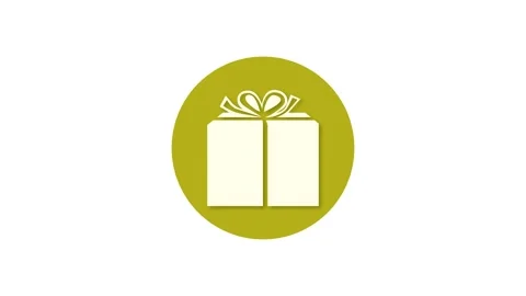 Parcel post icon yellow color simple shape circle animation white background Stock Footage 279098494