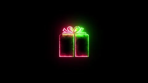 Parcel post symbols icon glow neon fire symbol animation Stock Footage 285537138