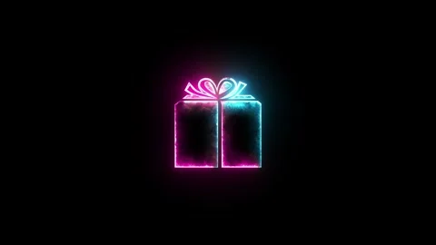 Parcel post symbols icon glow neon fire symbol animation Stock Footage 285537140